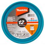 MAKITA  SET 12 BUC DISC DEBITARE INOX 115x1.0x22