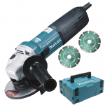 MAKITA GA5040RKDJ Polizor unghiular 1100 W, diametru disc 125 + 2 discuri diamantate