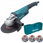 MAKITA GA9020KX1 Polizor unghiular 2200 W, diametru disc 230 + 3 discuri