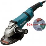 MAKITA GA9030RF01 Polizor unghiular 2400 W, diametru disc 230 +  10 Discuri taiere piatra D-18742