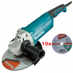 MAKITA GA9060 Polizor unghiular mare 2200 W, diamatru disc 230 + D-18742 10 discuri taire piatra 230X3