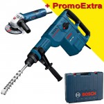 BOSCH GBH 11 DE Ciocan rotopercutor SDS-max 1500 W, 14.2 J + GWS 7-115 E Polizor unghiular cu regulator