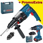 BOSCH GBH 2-28 DFV Ciocan rotopercutor SDS-plus 850 W, 3.2 J + GSR 1800-LI  Masina de gaurit si insurubat cu 2 acu