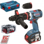 BOSCH GSR 14,4 V-EC FC2 + SDS Masina de gaurit si insurubat brushless, cu 2 acumulatori Li-Ion, 4Ah, 46Nm + L-BOXX