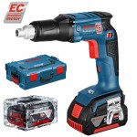 BOSCH GSR 18 V-EC TE Masina de insurubat brushless, cu 2 acumulatori Li-Ion, 4Ah, 25Nm, + L-BOXX