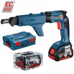 BOSCH GSR 18 V-EC TE Masina de insurubat brushless, cu 2 acumulatori Li-Ion, 4Ah, 25Nm + MA55 Magazie de suruburi + L-BOXX