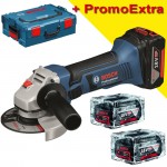 BOSCH GWS 18-125 V-LI Polizor unghiular cu 3 acumulatori Li-Ion, 4Ah + L-BOXX