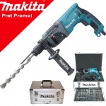 MAKITA HR2230X4 Ciocan rotopercutor SDS-plus 710W + Set 14 burghie SDS plus