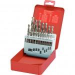 CROMWELL  Set 19 piese burghie HSS cu coada dreapta SET OF 19 HSS-COBALT S/SDRILLS 1-10 mm x 0.50 mm