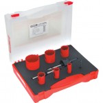 CROMWELL  Trusa pentru electricieni - 9 Piese ELECTRICIANS HOLESAW KIT IN PLASTIC CASE