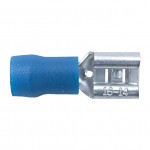 CROMWELL  Conectori i - Terminale cu Conector Mama cu impingere 6.30 mm WIDE BLUE FEMALE PUSH-ON (Set de 100)