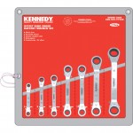 CROMWELL  Cheie inelara cu Clichet reversibil, Curbat la 25° - Seturi 7PC 6-22 mm OFFSET RATCHET RING SPANNER SET