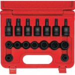 CROMWELL  Cheie tubulara de impact TX pentru suport patrat 1/2”- Set 16 piese 16 piese EXT/INT TORX IMPACT SOCKET SET 1/2