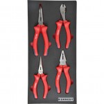 CROMWELL  Set de unelte in burete 4PCS VDE PLIER SET WITH FOAM M1832