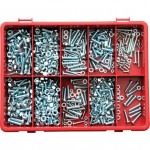 CROMWELL  Trusa suruburi si piulite pentru masini M/SCREWS & NUTS STEEL METRIC PAN BZP KIT