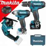 MAKITA DF331DSME Masina de gaurit si insurubat cu 2 acumulatori Li-Ion, 10.8V, 4Ah, 30Nm + TD110DZ + HS301DZ Masina de insurubat cu impact (SOLO) + Ferastrau circular (SOLO)