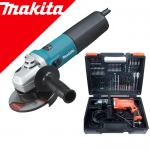 MAKITA 9565CR Polizor unghiular mic 1.400 W, diametru disc 125 + MT817X100 Masina de gaurit cu percutie 430 W