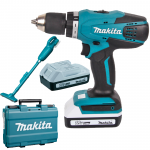 MAKITA DF457DWE Masina de gaurit si insurubat cu 2 acumulatori Li-Ion, 18V, 1.5Ah, 42Nm + CL183DZ Aspirator Li-Ion, 18V (SOLO)