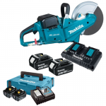 MAKITA DCE090T2X1 + 198116-4 Debitator de metale brushless cu 2 acumulatori Li-Ion, 2x18V, 5Ah + Kit 2 acumulatori Li-Ion, 18V LXT, 6Ah (MAKPAC1 + BL1860Bx2 + DC18RC)