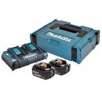 MAKITA  Kit 2 acumulatori Li-Ion, 18V LXT, 4Ah (MAKPAC1 + BL1840Bx2 + DC18RD)