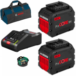 BOSCH ProCORE 18V + GAL18V-160C Set 2 acumulatori Li-Ion, 18V, 12Ah + Incarcator Power Boost de 16Ah + Genta textil