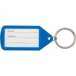 CROMWELL  Plastic albastru cu inel BLUE PLASTIC KEY RINGS (Set de 50)