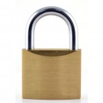 CROMWELL  Lacat 40 mm SLIMLINE BRASS PADLOCK STEELSHACKLE