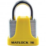 CROMWELL  Lacat rezistent cu 4 pini 40 mm 4 PIN STRONG PADLOCKYELLOWKEYED ALIKE