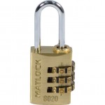 CROMWELL  Lacat 20 mm BRASS COMBINATION PADLOCK 3DIALS