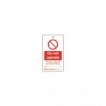 CROMWELL  Placuta de informare LOCKOUT TAGS - DO NOT OPERATE -SINGLE SIDED PK10