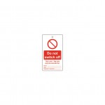 CROMWELL  Placuta de informare LOCKOUT TAGS - DO NOT SWITCH OFF- S/SIDED PK10