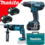 MAKITA DDF456RFE3 Masina de gaurit si insurubat cu 3 acumulatori Li-Ion, 18V, 3Ah, 50Nm + DHR165Z Ciocan rotopercutor Li-Ion, 18V, 1.3J, fara acumulator in set (SOLO)