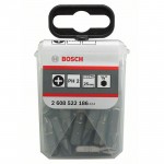 BOSCH  Set 25 biti Extra Hard 25 mm, PH2 in cutie Tic-Tac