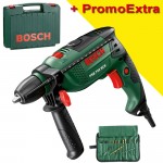 BOSCH PSB 750 RCE Masina de gaurit cu percutie 750 W + 19 accesorii + Geanta