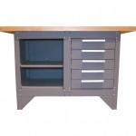 CROMWELL  Dulap cu rafturi, 5 sertare si masa de lucru 5-DRAWER CABINET & SHELVED WORKBENCH