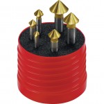 CROMWELL  Set freze conice HSS (5% Co) - 90° acoperite cu TiN 6-20 mm 90DEG HSS-COBALT S/S COUNTERSINK SET TiN