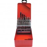 CROMWELL  Set burghie si tarozi HSS cu canal ascutit - 28 piese SET OF 28 HSS METRIC DRILLS & TAPS