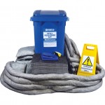 CROMWELL  Set absorbante 360 Ltr 4 WHEEL PE BIN M/TNANCE SPILL RESPONSE KIT