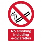 CROMWELL  Placuta de interdicitie NO SMOKING INCLUDING E-CIGARETTES148x210 mm  S/ADH