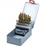 CROMWELL  Set Burghie Jobber HSS cu varful acoperit cu TiN - metric 1-13.00 mm x 0.5 mm HSS-TIN DRILLS (Set de 25)