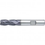 CROMWELL  Freza cu coada Weldon si arc inalt de 45 acoperit cu HSS-E PM TiALN 10 mm HSS-COBALT WELDON 45DEG H/HELIX END MILL