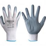 CROMWELL  Manusi de protectie TUFFOAM WHITE NYLON LINED GREY NITRILE GLOVES-9