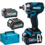 MAKITA TW005GD201 Masina de insurubat cu impact brushless, cu 2 acumulatori Li-Ion, 40V XGT, 2.5Ah, 630Nm + MAKPAC TIP 2 + BL4025 Acumulator  LI-Ion, 40V XGT, 2.5Ah