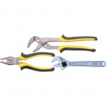 CROMWELL  Set Cleste si Cheie Crom Vanadiu CV PLIER & WRENCH SET 3 piese BI-MATERIAL GRIP