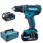 MAKITA DHP482RMJ Masina de gaurit cu percutie cu 2 acumulatori Li-Ion, 18V, 4Ah, 54Nm