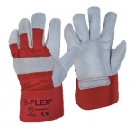 CROMWELL  Manusi din piele rosu/gri marimea XL SUPERIOR CANADIAN SPLIT LEATHEREXTRAGRIP RIGGER GLOVES SZ-10