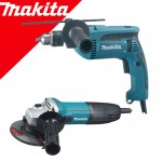 MAKITA GA5030R Polizor unghiular 720 W, diametru disc 125 + HP1640 Masina de gaurit cu percutie 680 W