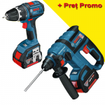 BOSCH GBH 18 V-EC Ciocan rotopercutor brushless, cu 2 acumulatori Li-Ion, 5Ah, 1.7J + GSR 18-2-LI PLUS (SOLO) Masina de gaurit si insurubat