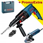 BOSCH GBH 2-26 DFR Ciocan rotopercutor SDS-plus 800 W, 2.7J + GWS 850 C Polizor unghiular