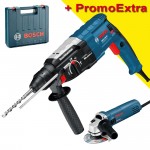 BOSCH GBH 2-28 DV Ciocan rotopercutor SDS-plus 850 W, 3.2 J + GWS 850 C Polizor unghiular